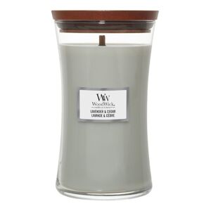 WOOD WICK - Velká vonná svíčka Lavender & Cedar