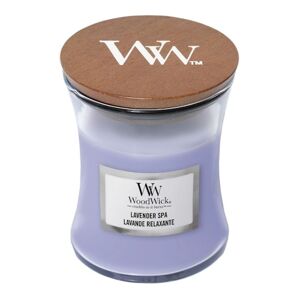 WOOD WICK - Malá vonná svíčka Lavender Spa