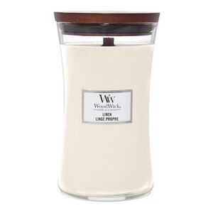 WOOD WICK - Velká vonná svíčka Linen