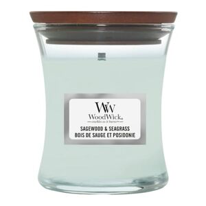 WOOD WICK - Malá vonná svíčka Sagewood & Sagegrass