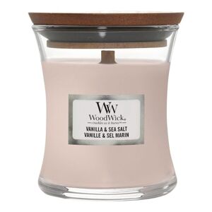WOOD WICK - Malá vonná svíčka Vanilla & Sea Salt