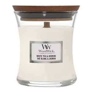 WOOD WICK - Malá vonná svíčka White Tea & Jasmine