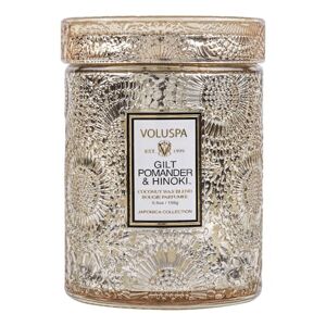 VOLUSPA - Japonica Gilt Pomander & Hinoki Small Jar Candle - Svíčka
