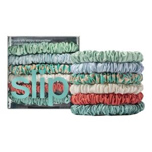 SLIP - 6 Pure Silk Skinny Scrunchies Sorbet – Tenké gumičky z čistého hedvábí slipsilk