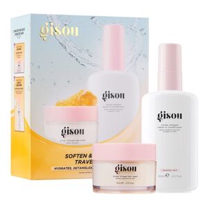 GISOU - Soften & Smooth Travel Set – Hydratuje, rozčesává a vyhlazuje krepatění